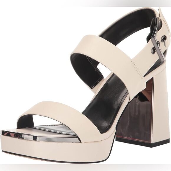 DKNY Women's Bibiana Platform Sandal color Egg Nog - Picture 1 of 3